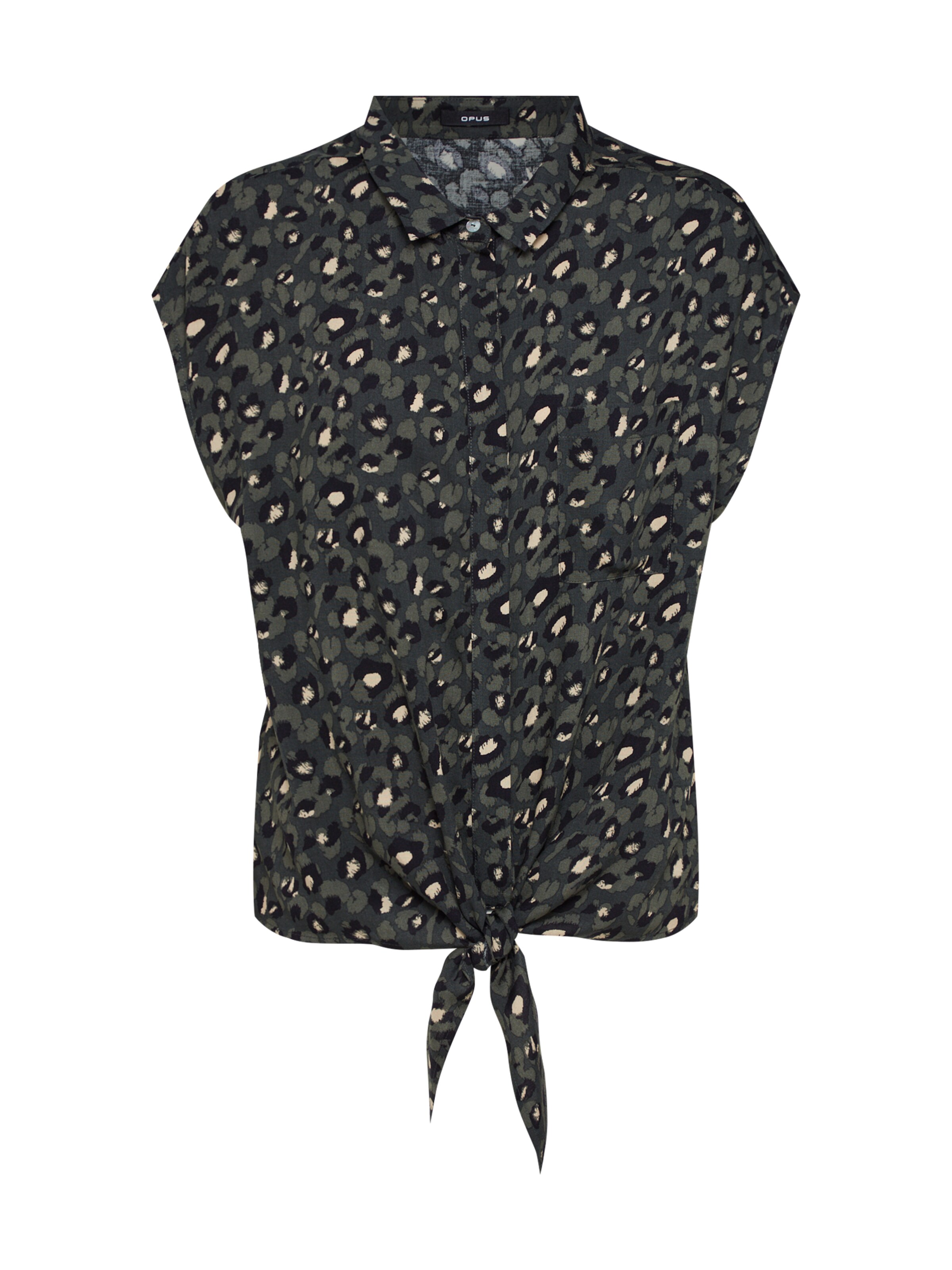 OPUS - Blouse 'Falim leo' in de kleur Olijfgroen