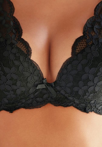 PETITE FLEUR Push-up BH in Zwart