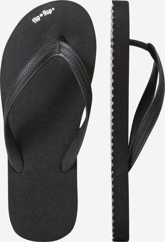 Tongs FLIP*FLOP en noir : sur le côté