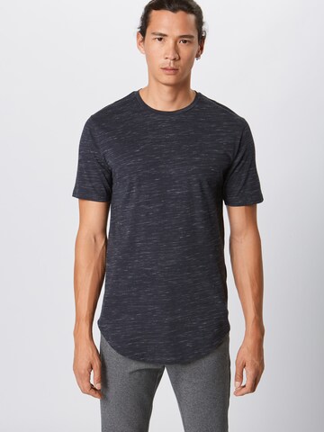 T-Shirt 'onsMATTY MELANGE LONGY TEE' Only & Sons en bleu