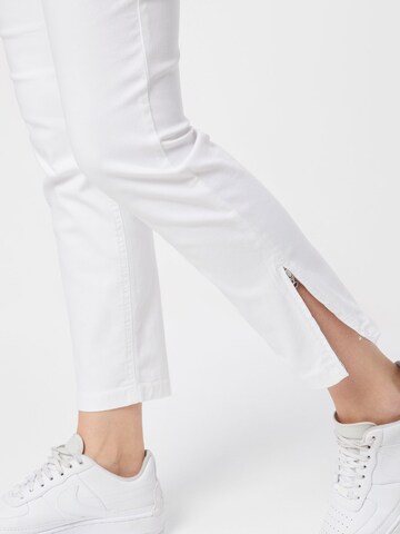 Coupe slim Jean 'Dream Chic' MAC en blanc