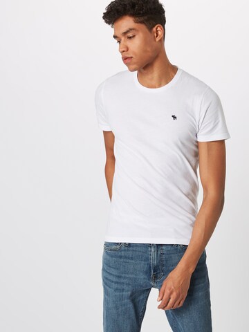 T-Shirt 'GLBL CREW MULTIPACK' Abercrombie & Fitch en blanc : devant