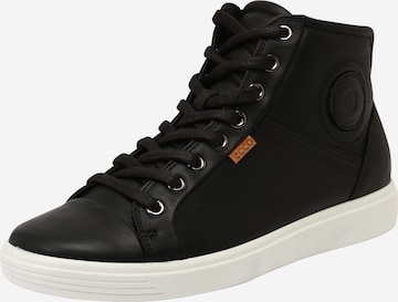 ECCO High-Top Sneakers in Black: front