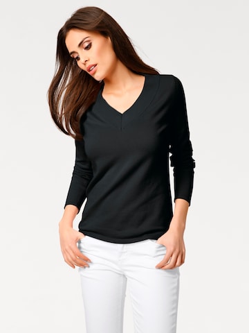 Pull-over heine en noir : devant