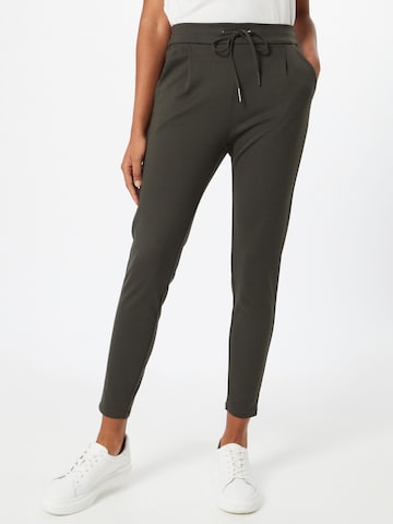 VERO MODA Tapered Bandplooibroek 'Eva' in Groen: voorkant