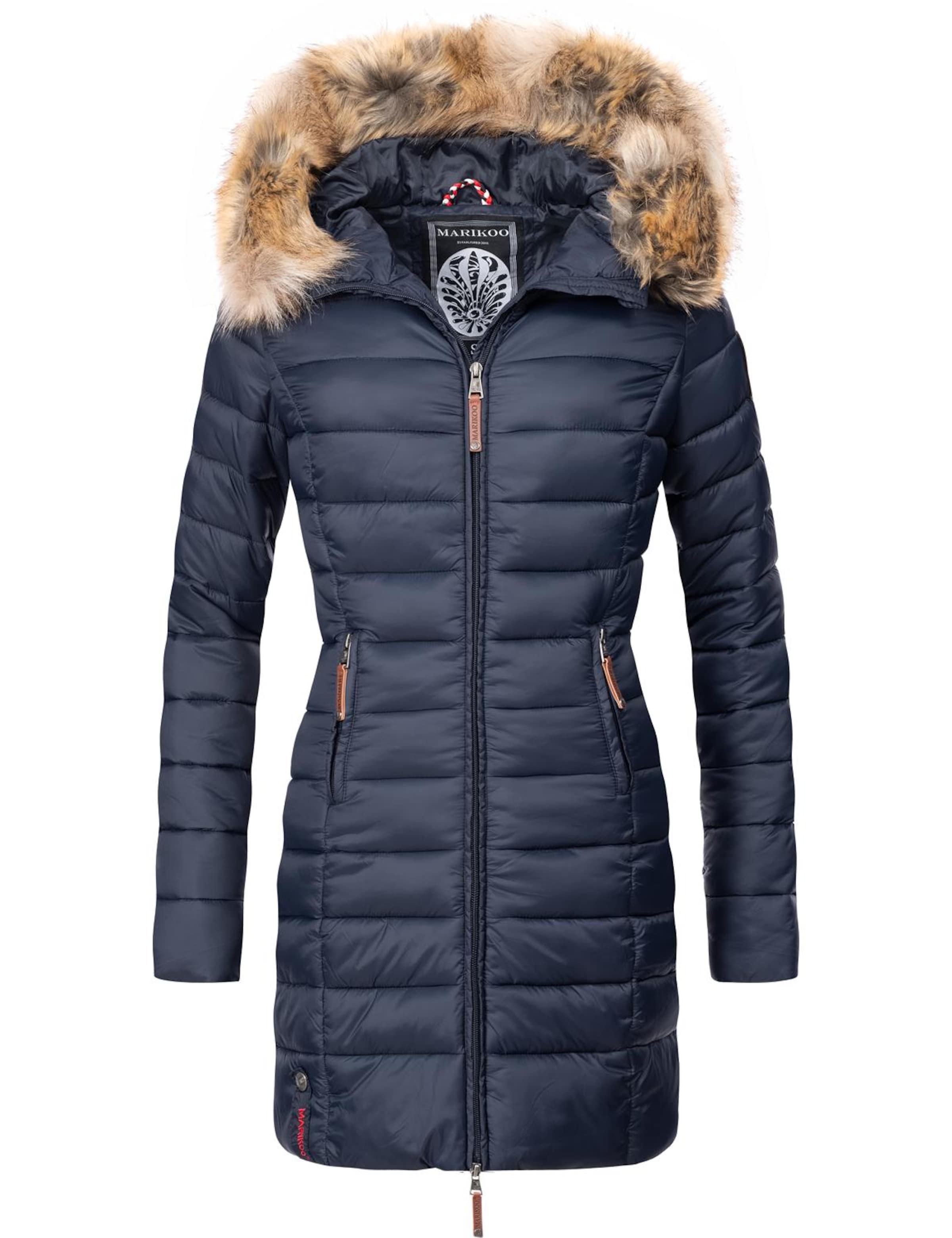 MARIKOO - Abrigo de invierno 'Rose' en azul: frente