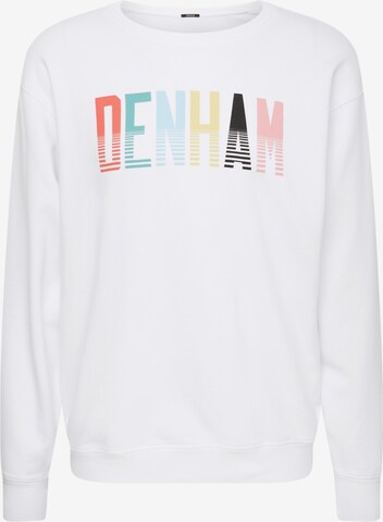 Sweat-shirt DENHAM en blanc : devant