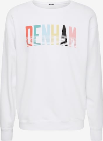 DENHAM Sweatshirt in Wit: voorkant