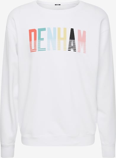 DENHAM Sweat-shirt en mélange de couleurs / blanc, Vue avec produit