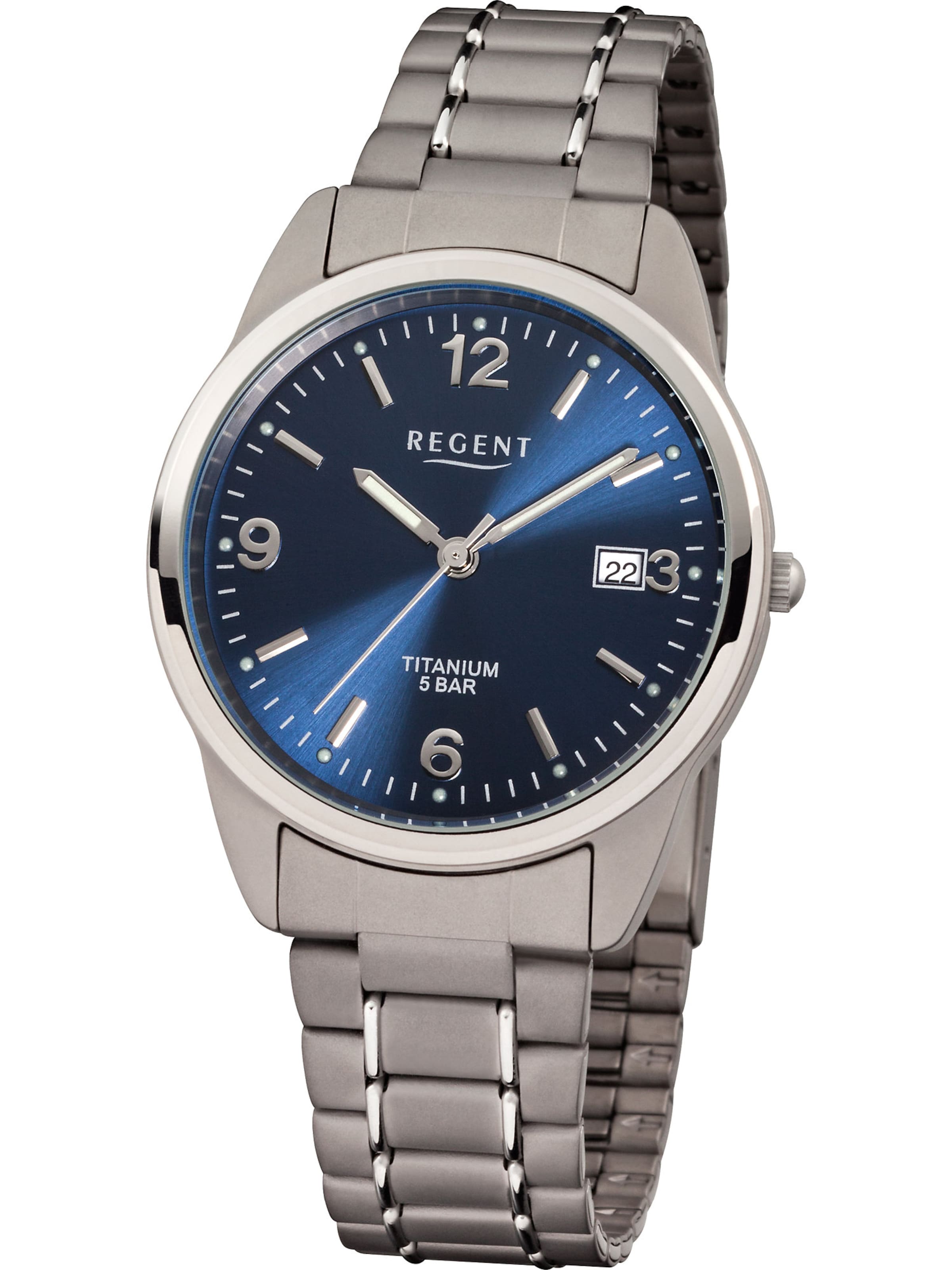REGENT Analog Watch in Silver: front
