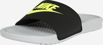 Mule 'Benassi Just Do It' Nike Sportswear en noir : devant