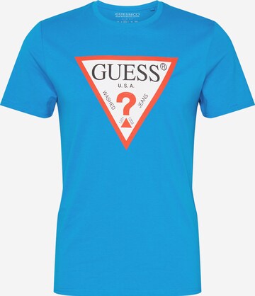 GUESS Regular Fit T-Shirt in Blau: predná strana