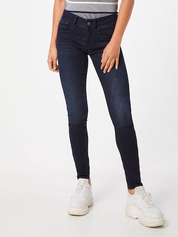 G-Star RAW - Skinny Calças de ganga 'Lynn' em azul: frente