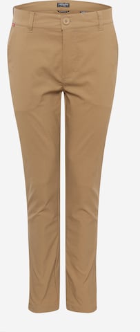 CRAGHOPPERS Slim fit Outdoor trousers 'Santos' in Beige: front