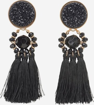 J. Jayz Earrings in Black: front