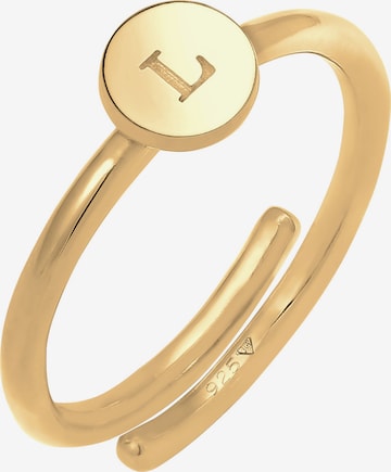 ELLI Ring Initial, Buchstabe - L in Gold: predná strana