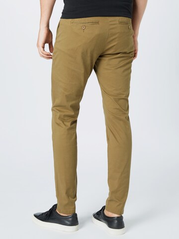 Only & Sons Slim fit Pleat-Front Pants 'Cam' in Beige