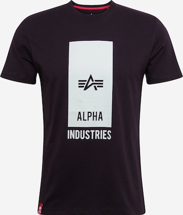 ALPHA INDUSTRIES Regular fit Тениска в черно: отпред