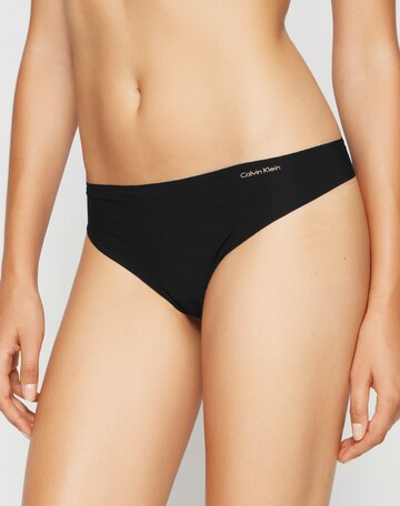 Calvin Klein Underwear Thong in Black: front