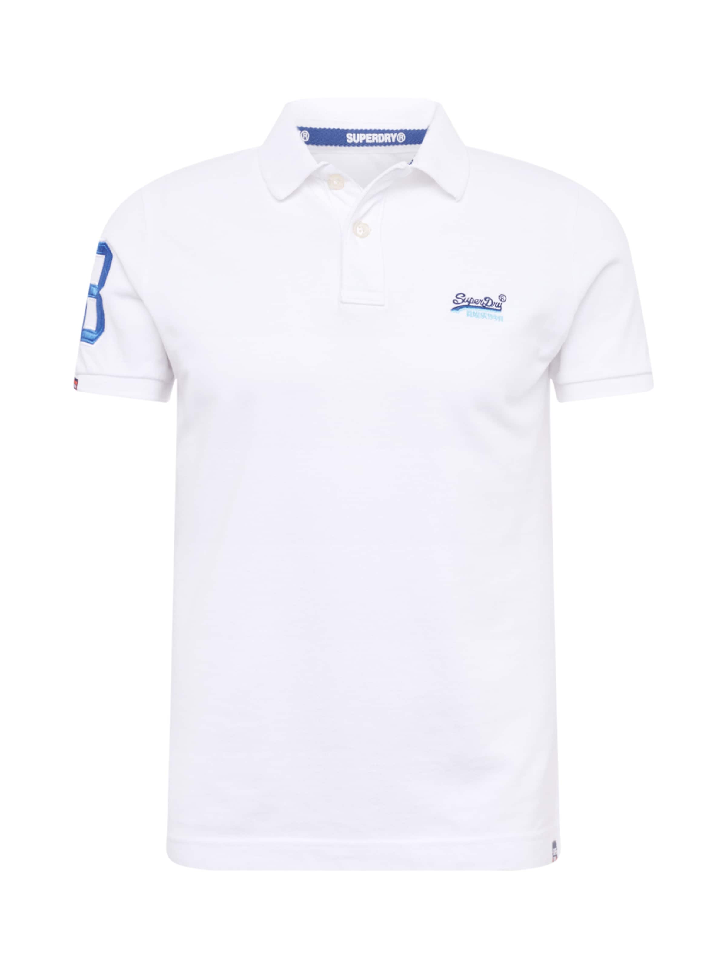 Superdry - Shirt 'CLASSIC PIQUE' in de kleur Blauw