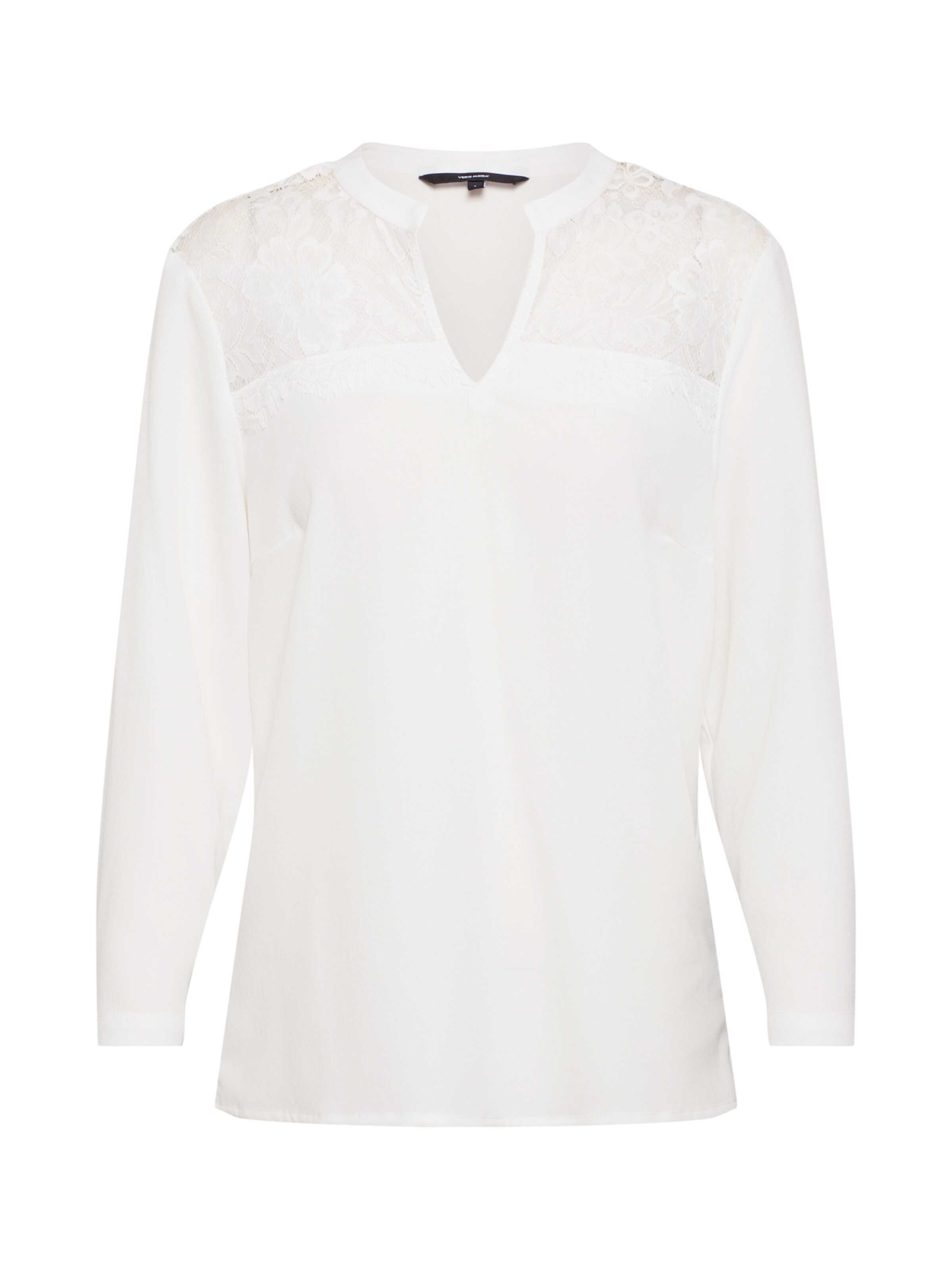 VERO MODA - Blouse 'VMOLIVIA 3/4 LACE TOP GA VO' in de kleur Wit