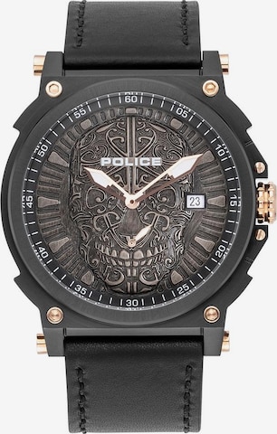 POLICE Analog Watch 'Compass' in Black: front