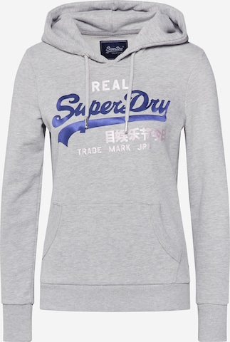 Sweat-shirt Superdry en gris : devant