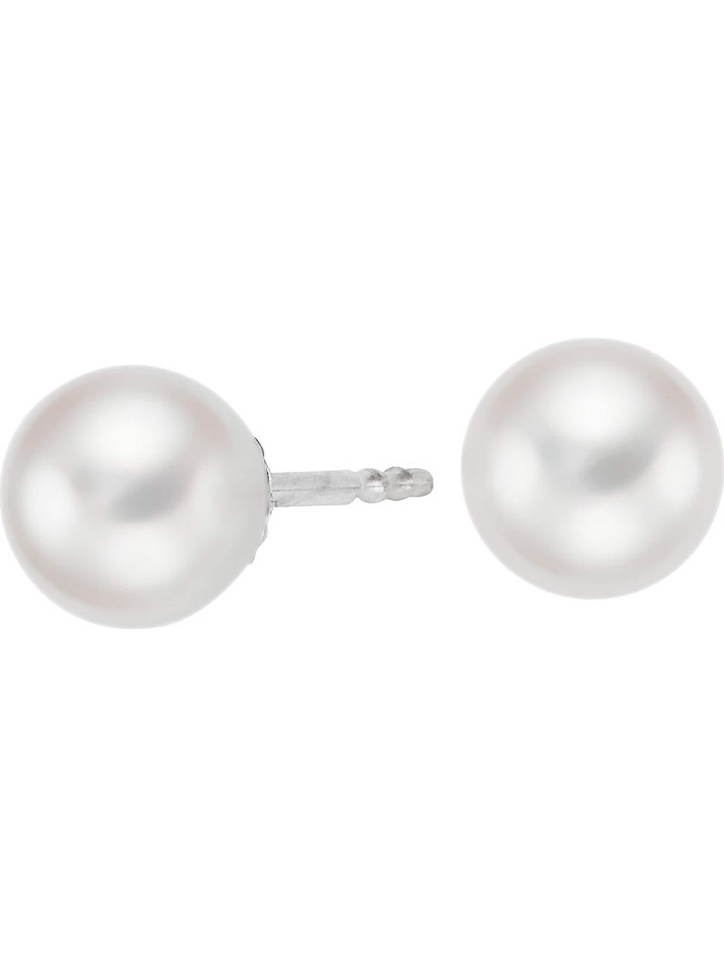 CHRIST Earrings '87543412' in White: front