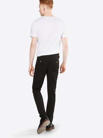 BLEND - Slimfit Pantalón chino 'Natan' en negro: atrás