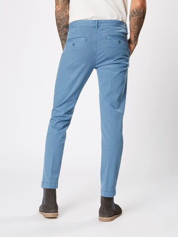 Coupe slim Pantalon chino Marc O'Polo en bleu : derrière