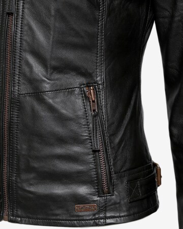 MUSTANG Lederjacke 'Jeannette' in Schwarz