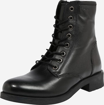 GEOX Lace-Up Ankle Boots 'RAWELLE' in Black: front