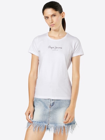 Maglietta 'NEW VIRGINIA' di Pepe Jeans in bianco: frontale