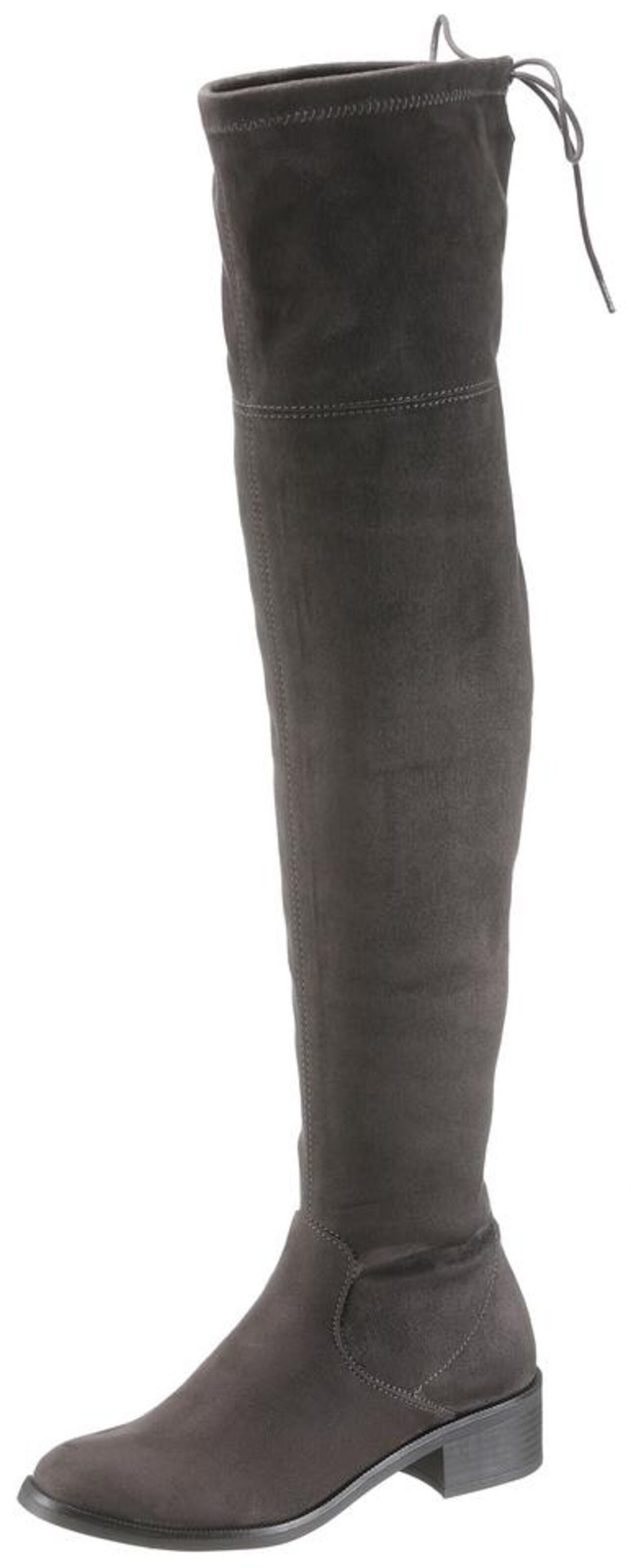 s.Oliver - Overknee laarzen in de kleur Donkergrijs