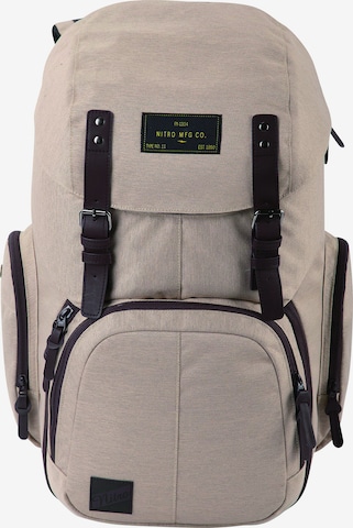 NitroBags Backpack in Beige: front