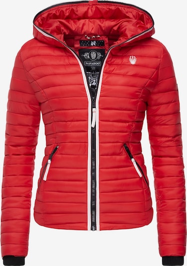 NAVAHOO Steppjacke in rot / schwarz / weiß, Produktansicht