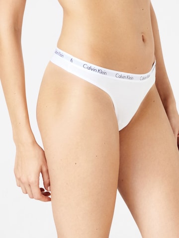 Calvin Klein Underwear Thong 'CAROUSEL' in White: front