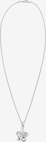 ELLI PREMIUM Necklace 'Frangipani Blüte' in Silver: front