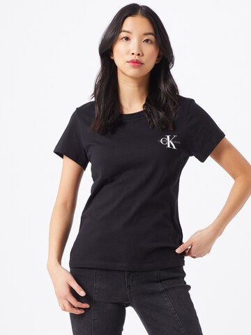 T-shirt Calvin Klein Jeans en noir : devant