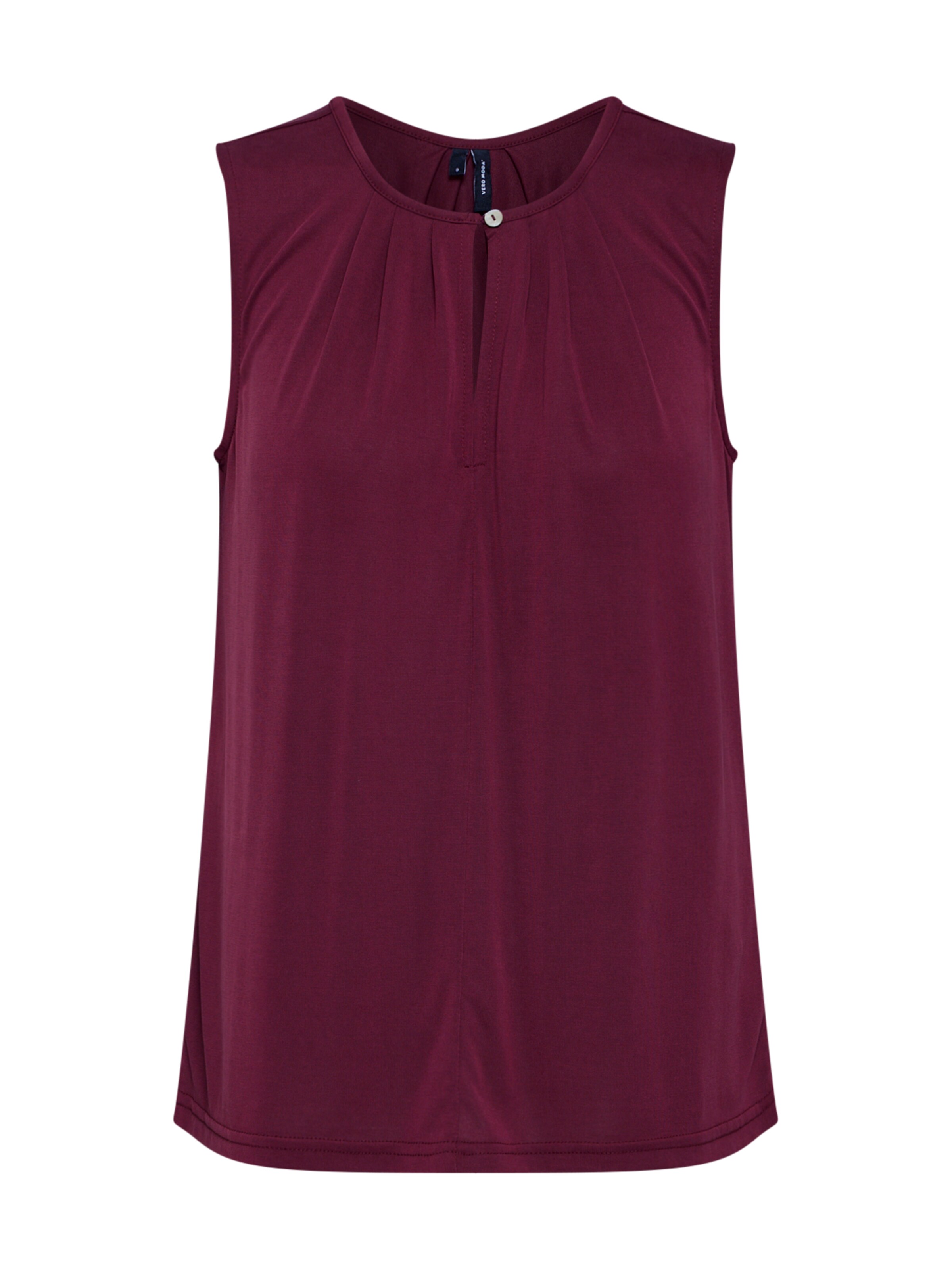 VERO MODA - Top 'KATIE SL TOP JRS GA' in de kleur Wijnrood