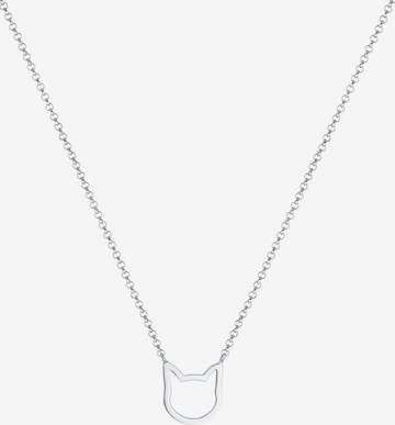ELLI Necklace 'Katze' in Silver