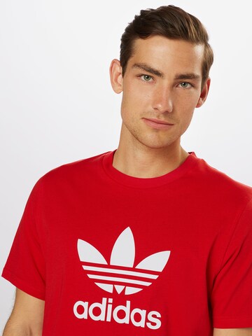 ADIDAS ORIGINALS T-Shirt 'Trefoil' in Rot