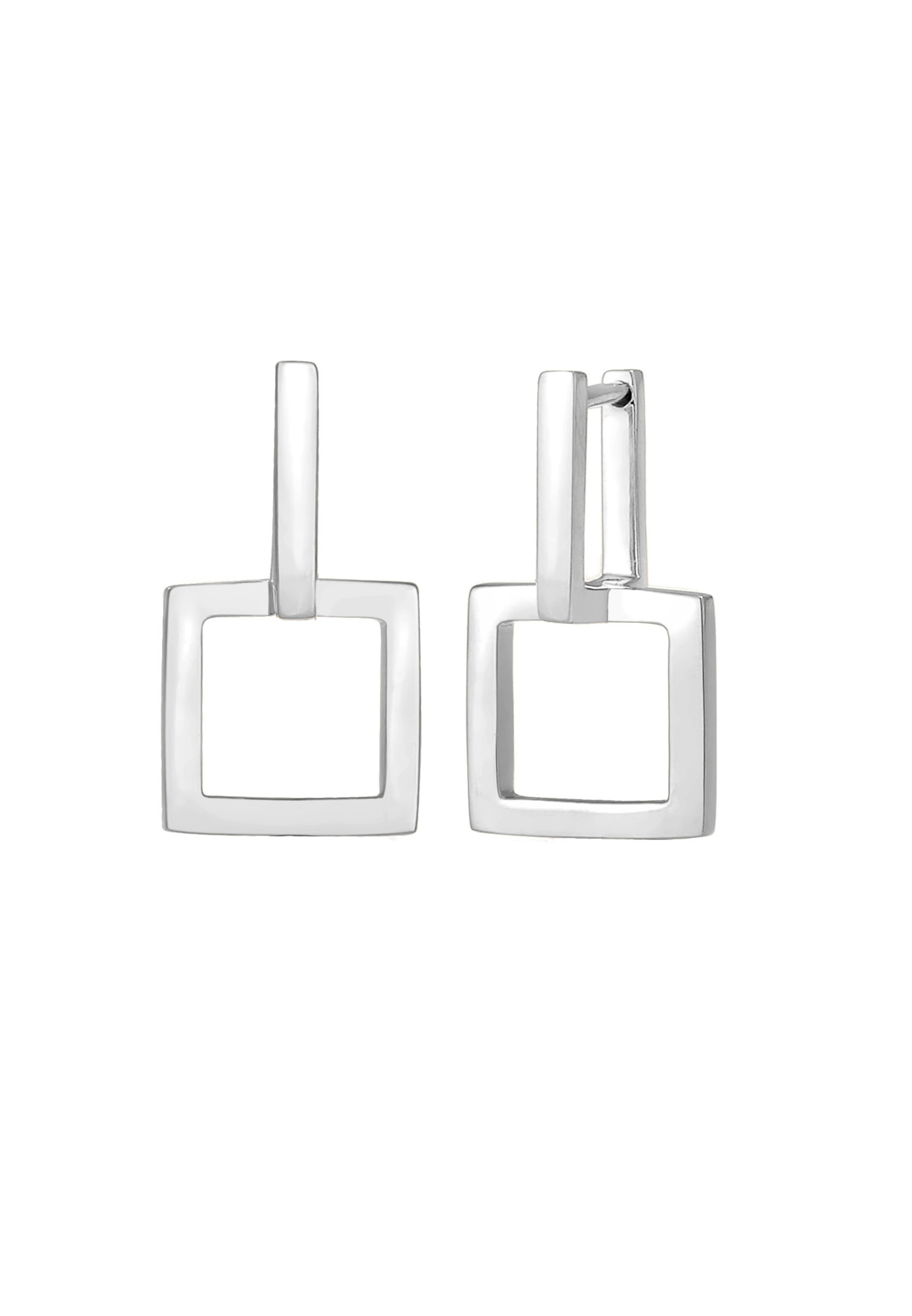 ELLI Ohrringe 'Geo' in Silber: Vorderseite