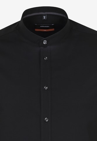 SEIDENSTICKER Slim Fit Hemd in Schwarz