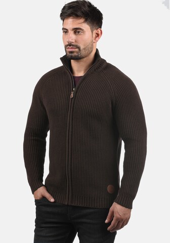 !Solid Knit cardigan 'Xenos' in Brown: front