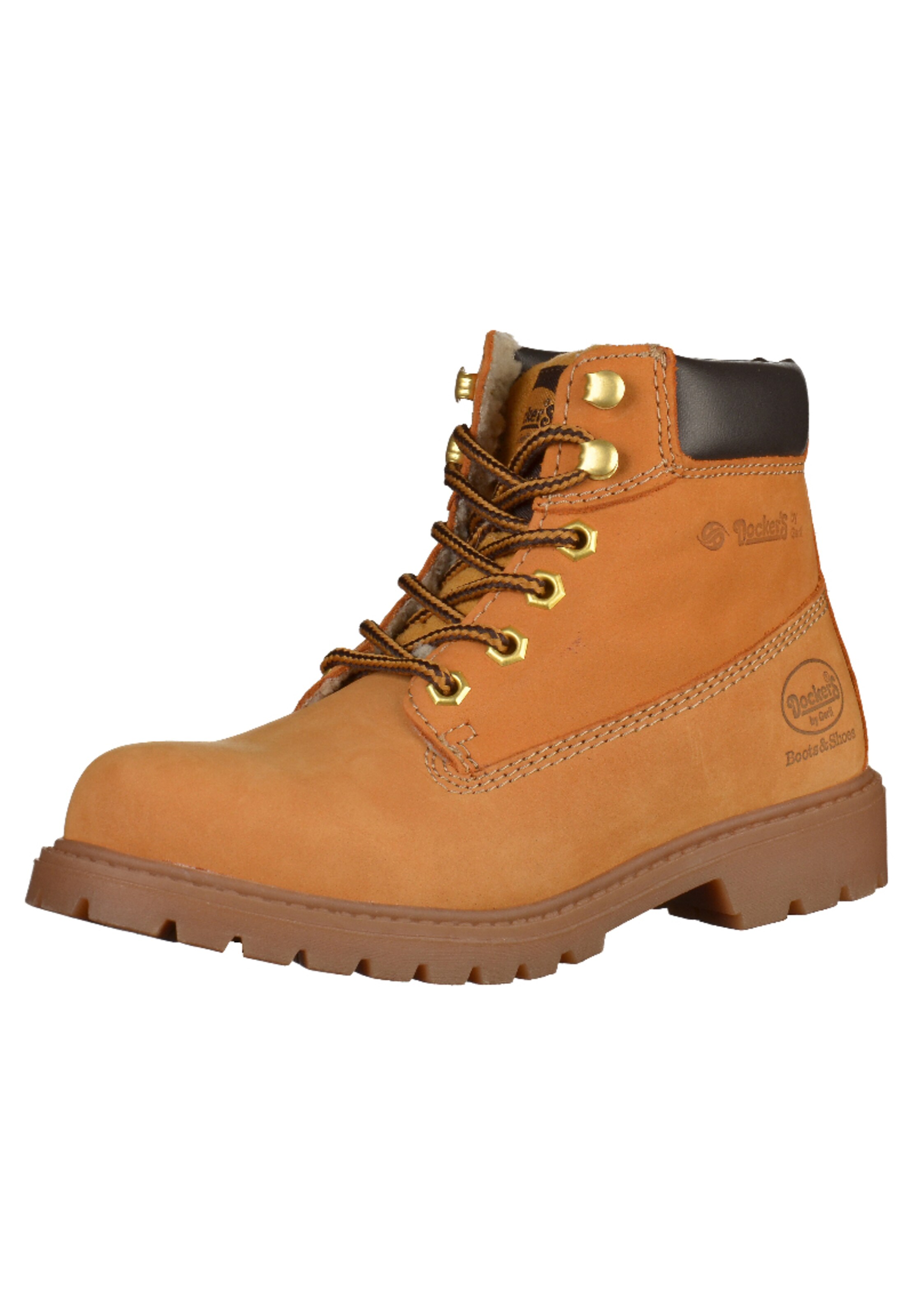 Dockers by Gerli - Veterlaarzen in de kleur Goudgeel