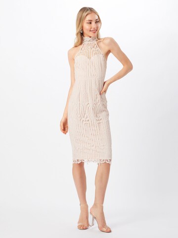 Rochie de cocktail 'First Blush' de la Love Triangle pe roz: față