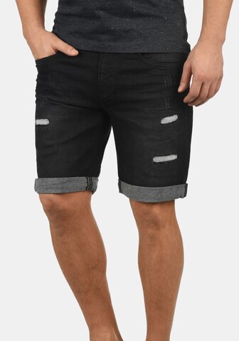 INDICODE JEANS Regular Jeansshorts 'Hallow' in Schwarz: predná strana