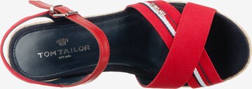 TOM TAILOR Strap Sandals in Red