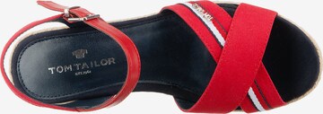 TOM TAILOR Sandalen met riem in Rood